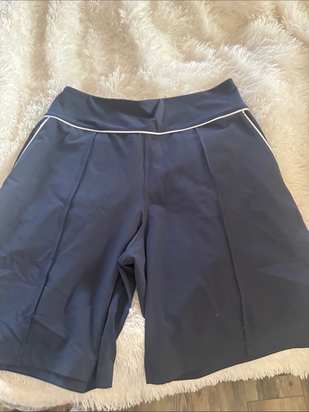 Athleta Navy Athletic Skort with White Piping